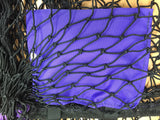 Purple pouch inside a net