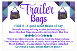 Trailer Hay Bag sign explaining the features